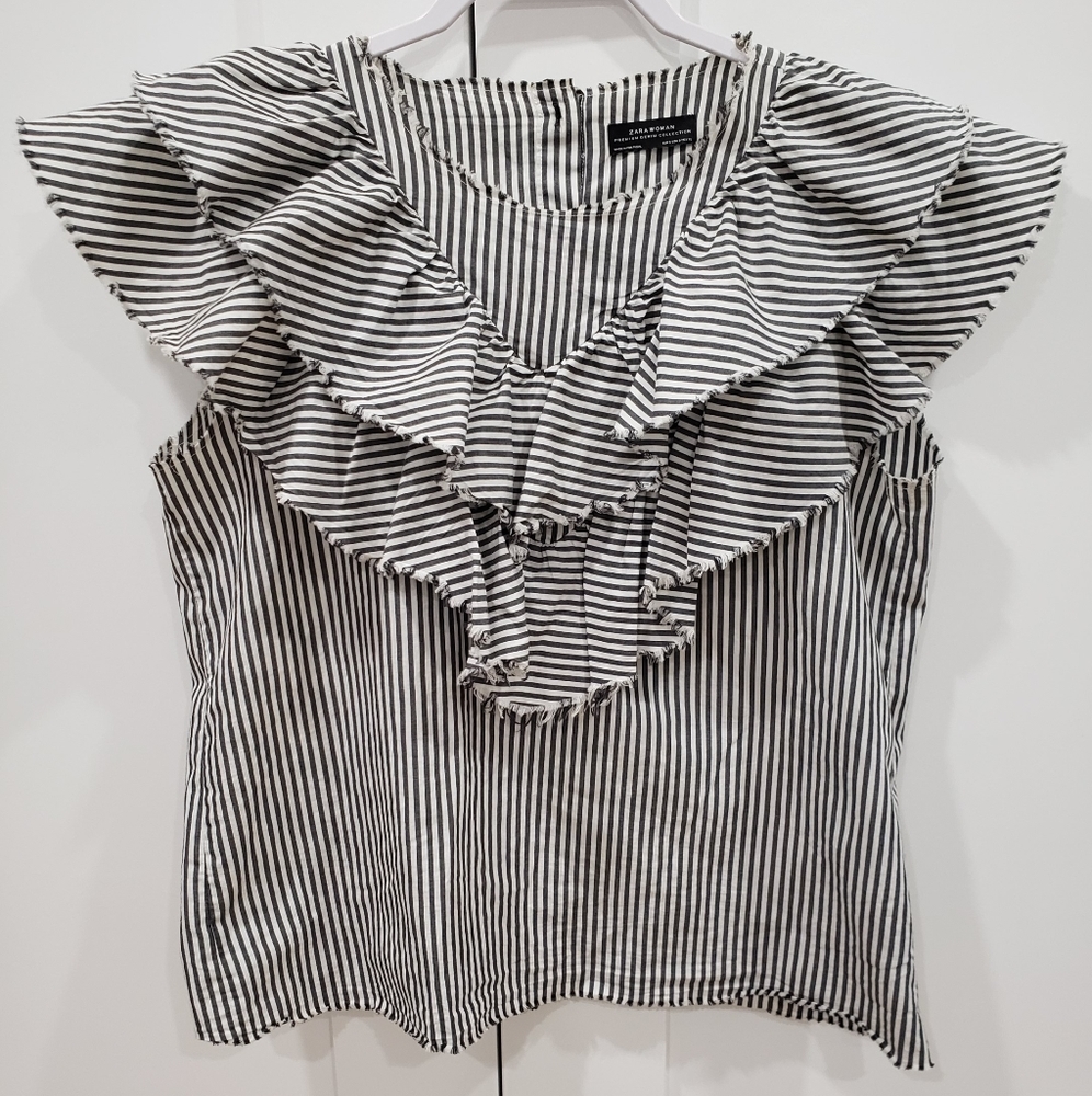 Zara button up stripped shirt